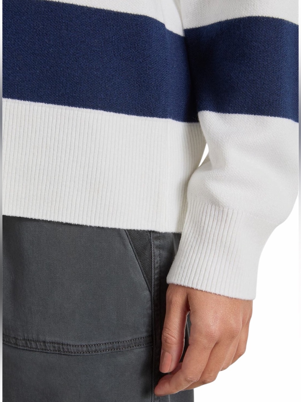 Splendid Livy Stripe Sweater Navy & White Striped Sweater Size XL NWT - Picture 5 of 5